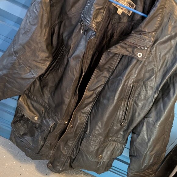 C29 PROPERTY Black Leather Jacket - Picture 2 of 6